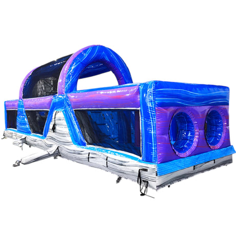 40ft Purple Plunge Backyard Commercial Inflatable Obstacle Course - BounceWave Inflatable Sales