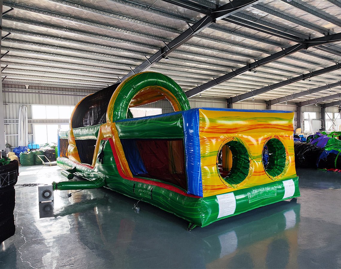 40ft Reggae Backyard Commercial Inflatable Obstacle Course - BounceWave Inflatable Sales