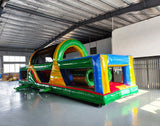 40ft Reggae Backyard Commercial Inflatable Obstacle Course - BounceWave Inflatable Sales