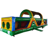 40ft Reggae Backyard Commercial Inflatable Obstacle Course - BounceWave Inflatable Sales
