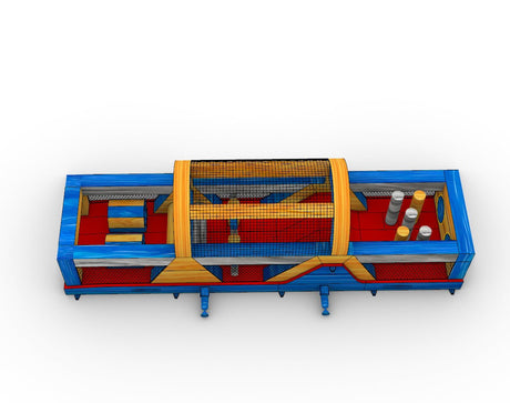 40ft Rip Curl Backyard Commercial Inflatable Obstacle Course - BounceWave Inflatable Sales