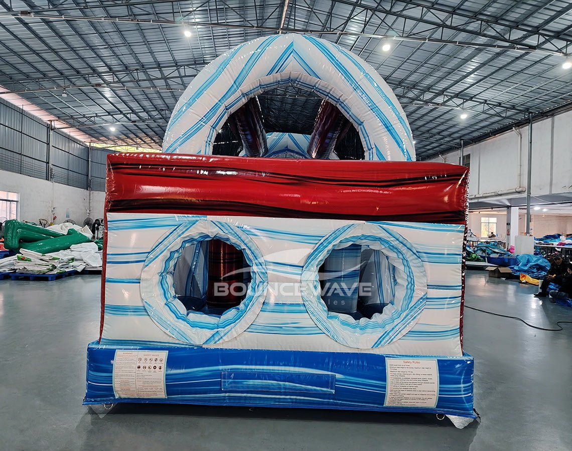 46ft American Thunder Commercial Hybrid Inflatable Obstacle Course - BounceWave Inflatable Sales