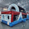 46ft American Thunder Commercial Hybrid Inflatable Obstacle Course - BounceWave Inflatable Sales