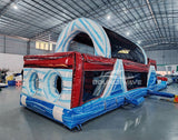 46ft American Thunder Commercial Hybrid Inflatable Obstacle Course - BounceWave Inflatable Sales