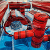 46ft American Thunder Commercial Hybrid Inflatable Obstacle Course - BounceWave Inflatable Sales