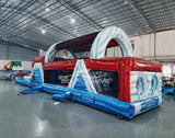 46ft American Thunder Commercial Hybrid Inflatable Obstacle Course - BounceWave Inflatable Sales