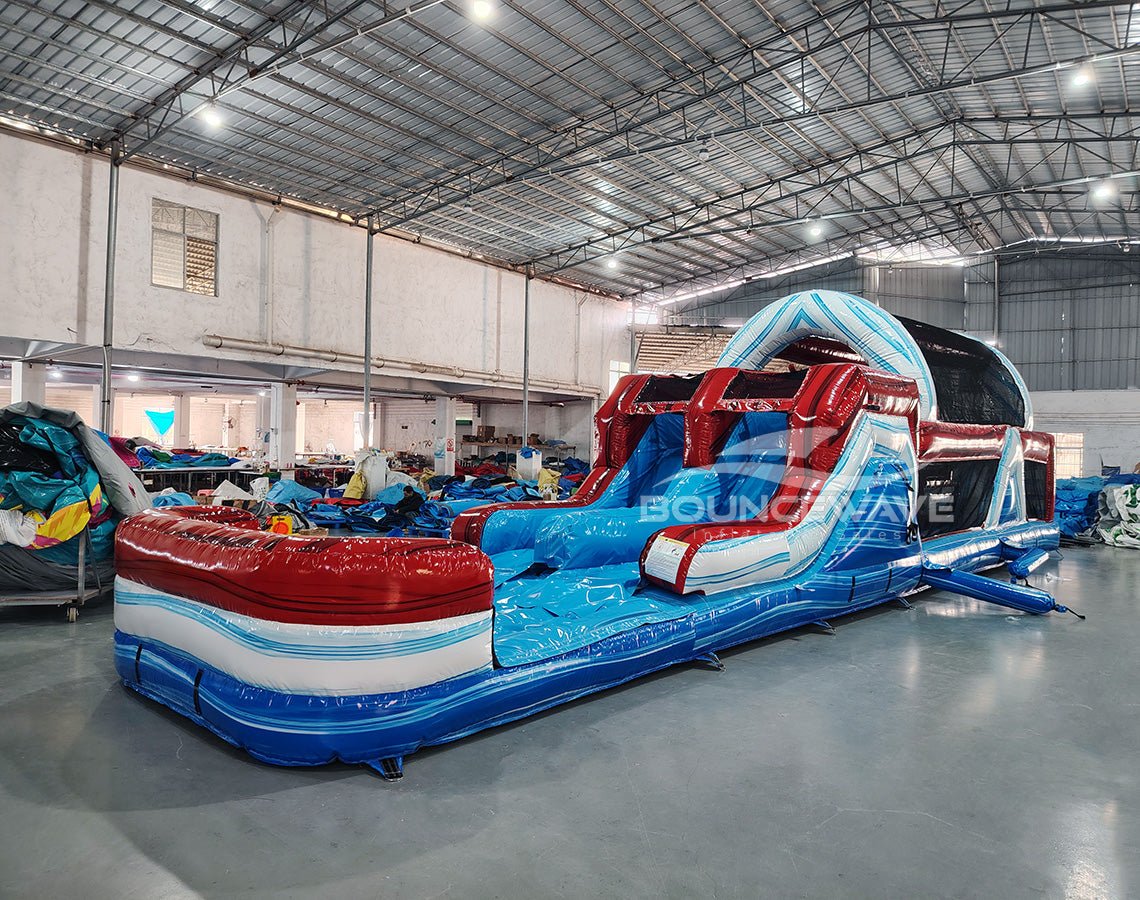 46ft American Thunder Commercial Hybrid Inflatable Obstacle Course - BounceWave Inflatable Sales