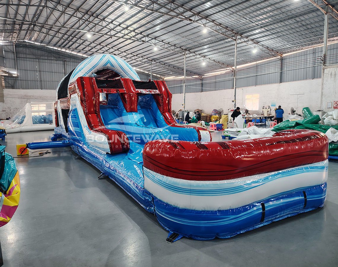 46ft American Thunder Commercial Hybrid Inflatable Obstacle Course - BounceWave Inflatable Sales