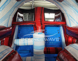 46ft American Thunder Stars Commercial Hybrid Inflatable Obstacle Course - BounceWave Inflatable Sales