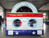 46ft American Thunder Stars Commercial Hybrid Inflatable Obstacle Course - BounceWave Inflatable Sales