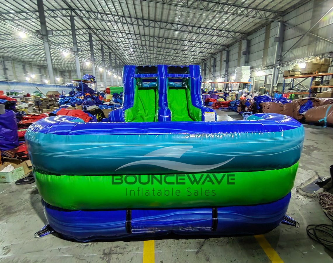 46ft AquaBolt "Flash" Hybrid Inflatable Obstacle Course - BounceWave Inflatable Sales