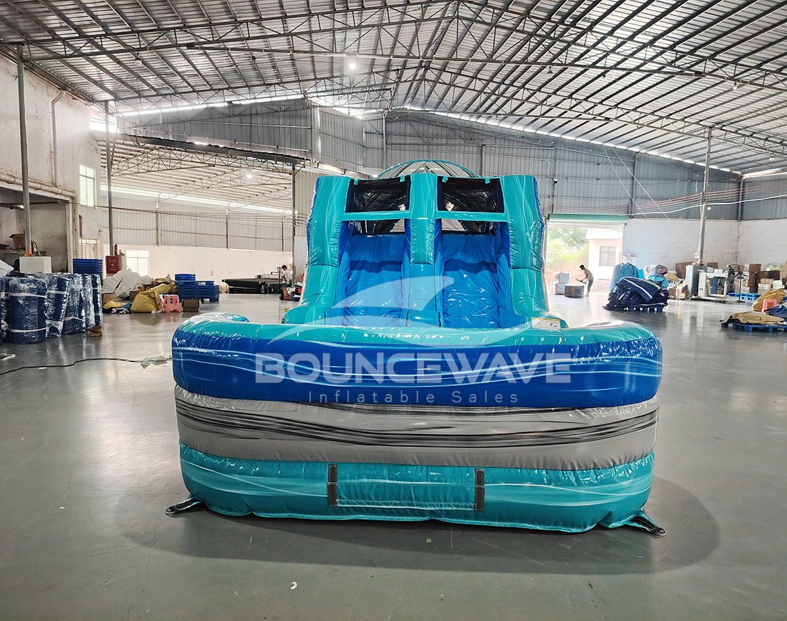 46ft Bahama Blast Hybrid Inflatable Obstacle Course - BounceWave Inflatable Sales