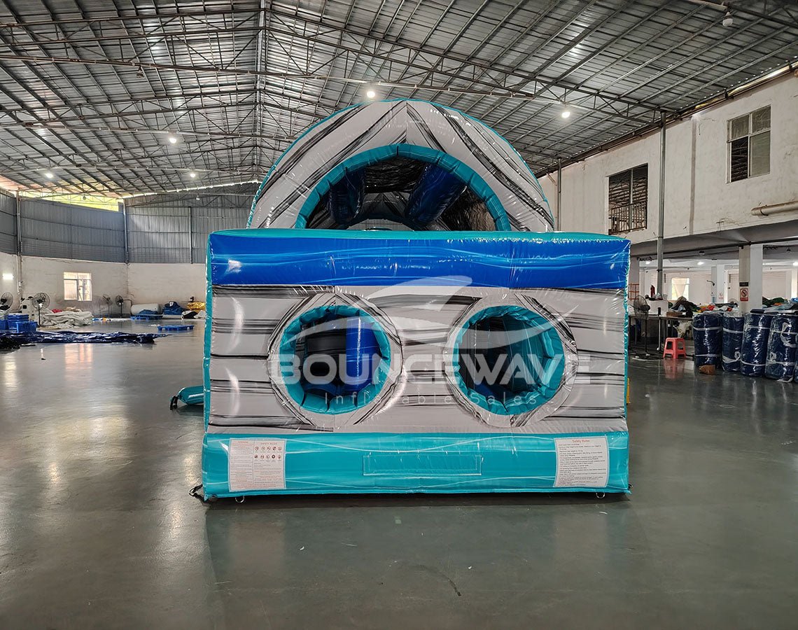 46ft Bahama Blast Hybrid Inflatable Obstacle Course - BounceWave Inflatable Sales