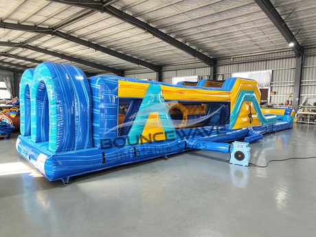 46ft Bimini "Flash" Hybrid Inflatable Obstacle Course - BounceWave Inflatable Sales