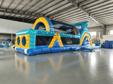 46ft Bimini Wave Hybrid Inflatable Obstacle Course - BounceWave Inflatable Sales