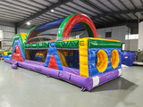 46ft Euro Marble Hybrid Inflatable Obstacle Course - BounceWave Inflatable Sales