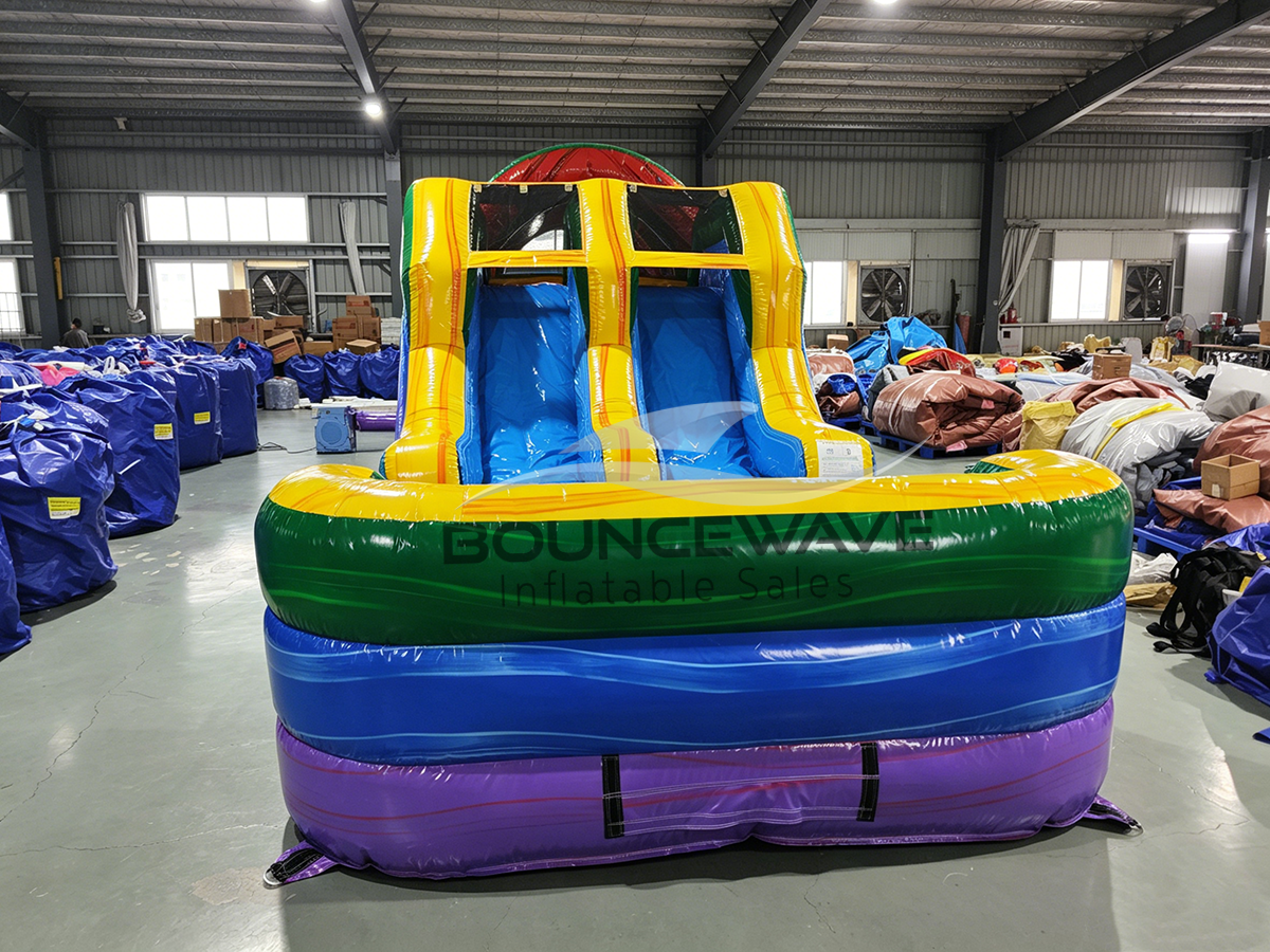 46ft Euro Marble Hybrid Inflatable Obstacle Course - BounceWave Inflatable Sales