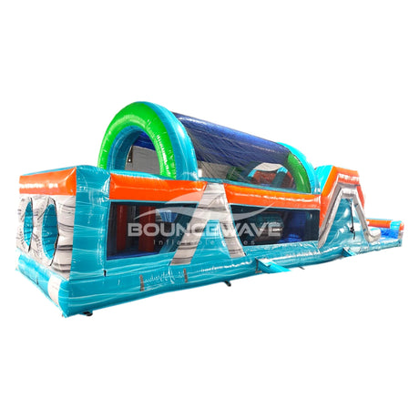 46ft Fiji Falls Commercial Hybrid Inflatable Obstacle Course - BounceWave Inflatable Sales