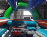 46ft Fiji Falls Commercial Hybrid Inflatable Obstacle Course - BounceWave Inflatable Sales