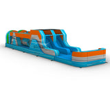 46ft Fiji Falls "Flash" Hybrid Inflatable Obstacle Course - BounceWave Inflatable Sales
