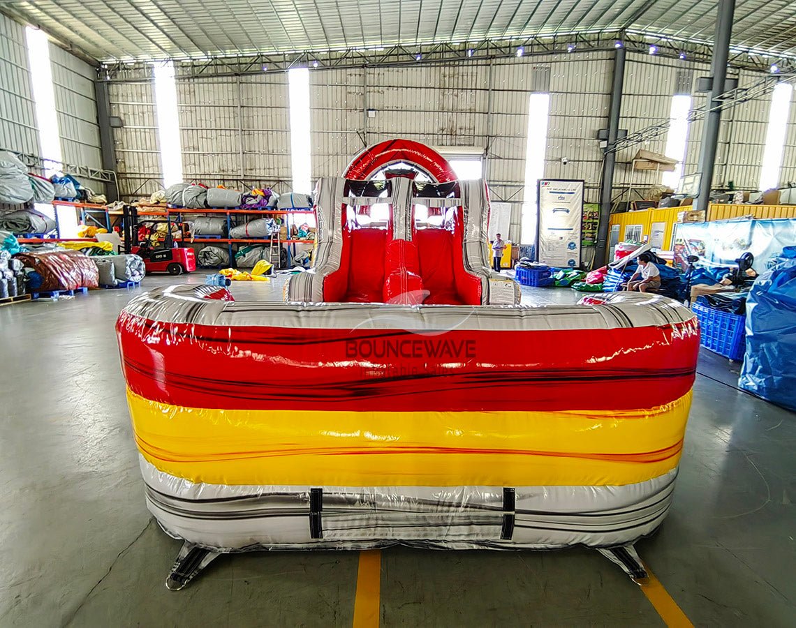 46ft Fire Island Hybrid Inflatable Obstacle Course - BounceWave Inflatable Sales
