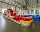 46ft Fire Island Hybrid Inflatable Obstacle Course - BounceWave Inflatable Sales