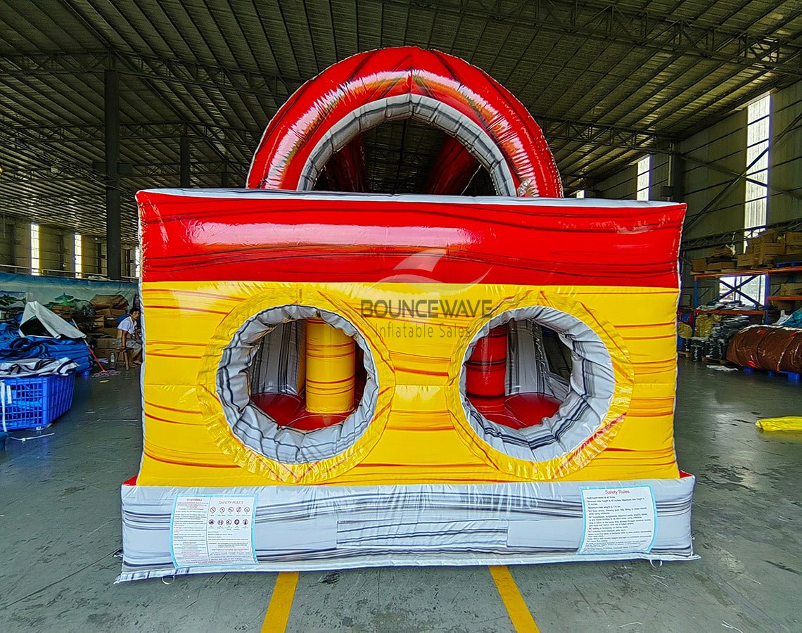 46ft Fire Island Hybrid Inflatable Obstacle Course - BounceWave Inflatable Sales