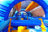 46ft Flashpoint Falls Commercial Hybrid Inflatable Obstacle Course - BounceWave Inflatable Sales