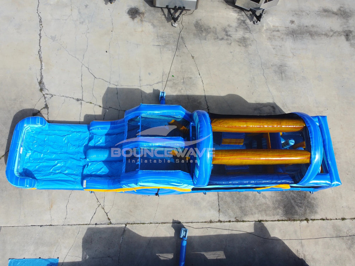 46ft Flashpoint Falls Commercial Hybrid Inflatable Obstacle Course - BounceWave Inflatable Sales