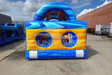 46ft Flashpoint Falls Commercial Hybrid Inflatable Obstacle Course - BounceWave Inflatable Sales