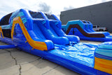 46ft Flashpoint Falls Commercial Hybrid Inflatable Obstacle Course - BounceWave Inflatable Sales