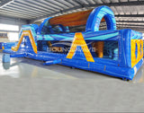 46ft Flashpoint Falls Commercial Hybrid Inflatable Obstacle Course - BounceWave Inflatable Sales