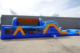 46ft Flashpoint Falls Commercial Hybrid Inflatable Obstacle Course - BounceWave Inflatable Sales