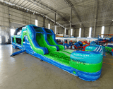 46ft GameFly Hybrid Wet/Dry Inflatable Obstacle Course - BounceWave Inflatable Sales