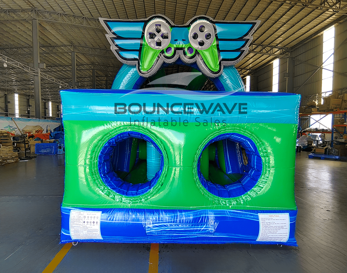 46ft GameFly Hybrid Wet/Dry Inflatable Obstacle Course - BounceWave Inflatable Sales