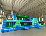 46ft GameFly Hybrid Wet/Dry Inflatable Obstacle Course - BounceWave Inflatable Sales