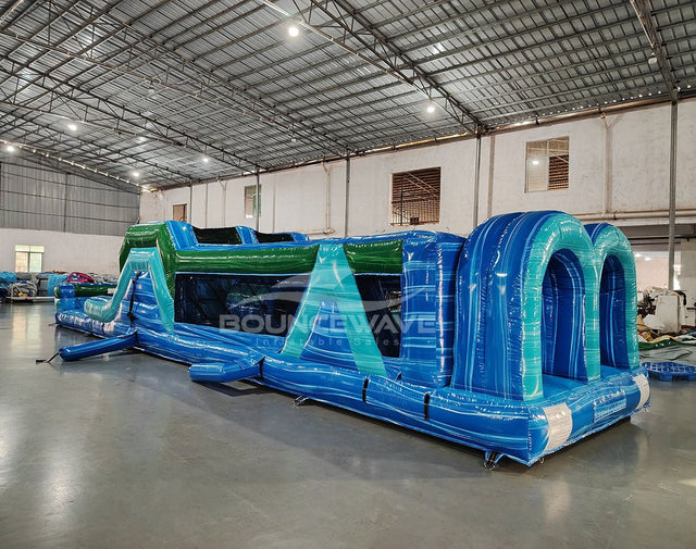46ft Island Drop Flash Hybrid Inflatable Obstacle Course
