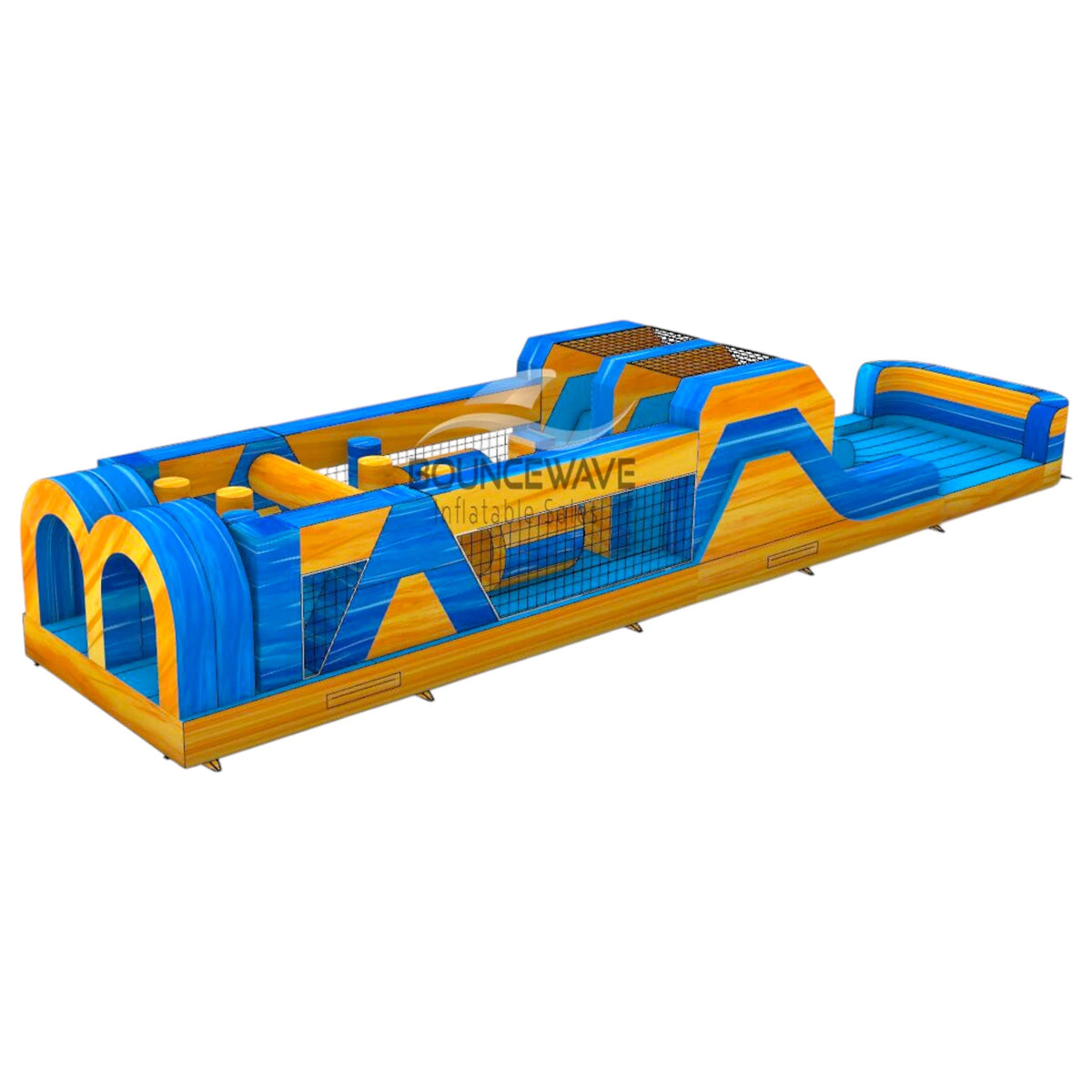 46ft Fire Island Flash Hybrid Inflatable Obstacle Course