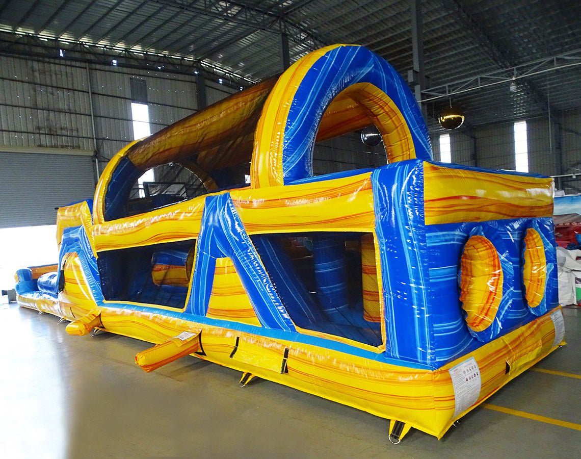 46ft Lava Falls Hybrid Inflatable Obstacle Course - BounceWave Inflatable Sales