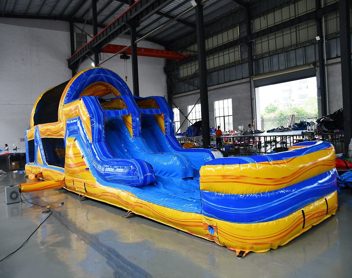46ft Lava Falls Hybrid Inflatable Obstacle Course - BounceWave Inflatable Sales