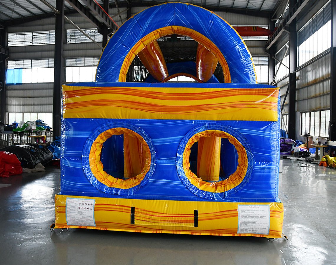 46ft Lava Falls Hybrid Inflatable Obstacle Course - BounceWave Inflatable Sales