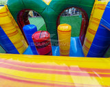 46ft Multi - Color Marble "Flash" Hybrid Inflatable Obstacle Course - BounceWave Inflatable Sales