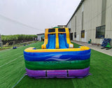 46ft Multi Color Marble Hybrid Wet/Dry Inflatable Obstacle Course - BounceWave Inflatable Sales