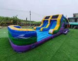 46ft Multi Color Marble Hybrid Wet/Dry Inflatable Obstacle Course - BounceWave Inflatable Sales