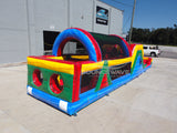 46ft Primary Marble Hybrid Wet/Dry Inflatable Obstacle Course - BounceWave Inflatable Sales