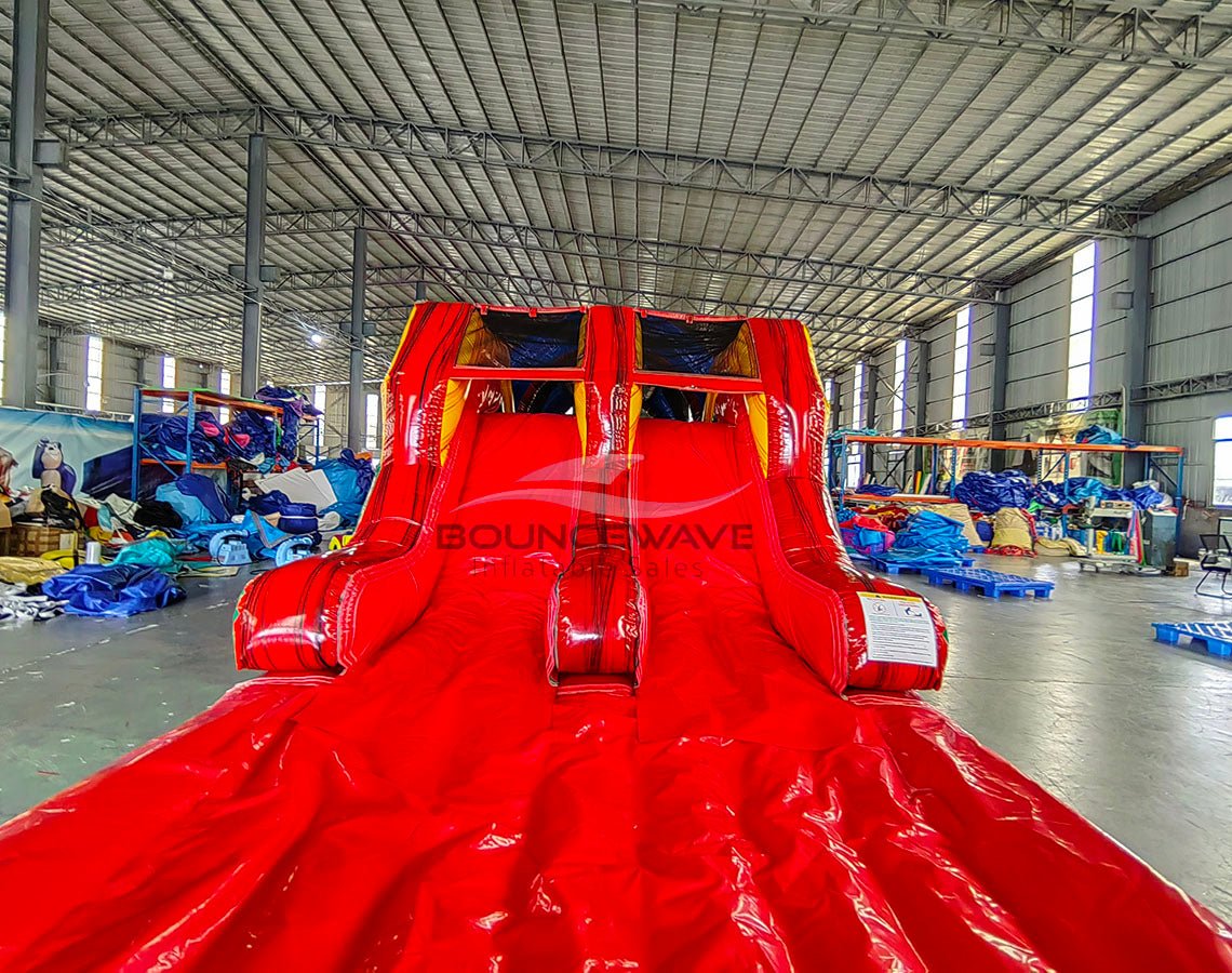 46ft Primary Marble Hybrid Wet/Dry Inflatable Obstacle Course - BounceWave Inflatable Sales