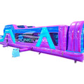 46ft Purple Plunge Teal "Flash" Hybrid Inflatable Obstacle Course