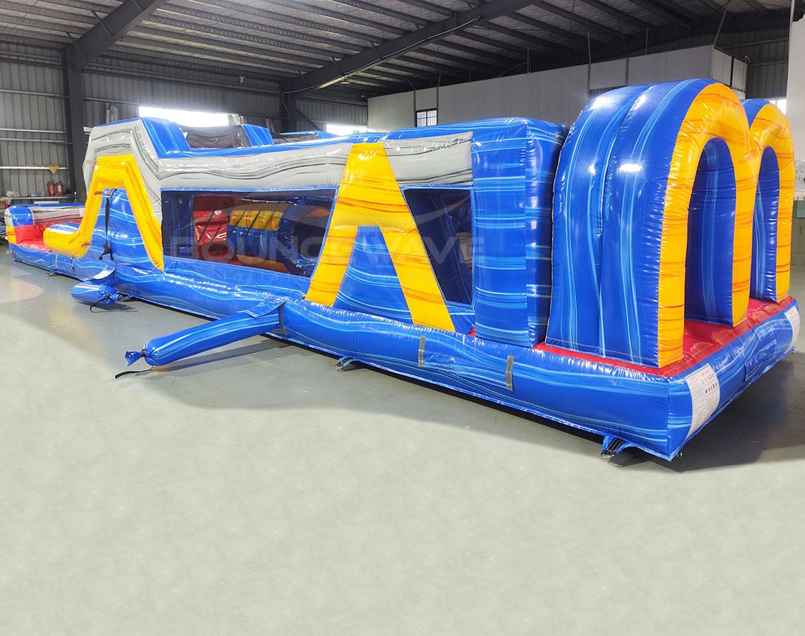 46ft Rip Curl "Flash" Hybrid Inflatable Obstacle Course - BounceWave Inflatable Sales
