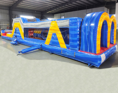 46ft Rip Curl "Flash" Hybrid Inflatable Obstacle Course - BounceWave Inflatable Sales