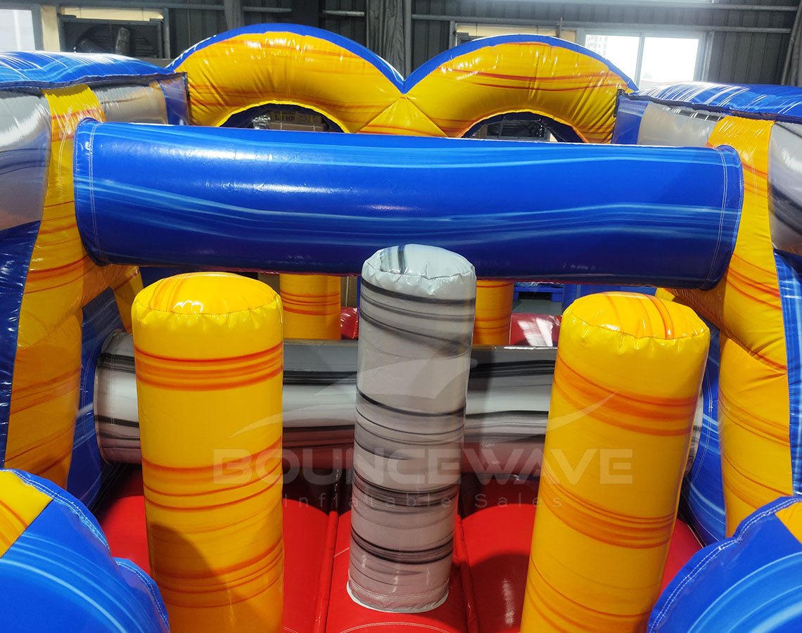 46ft Rip Curl "Flash" Hybrid Inflatable Obstacle Course - BounceWave Inflatable Sales